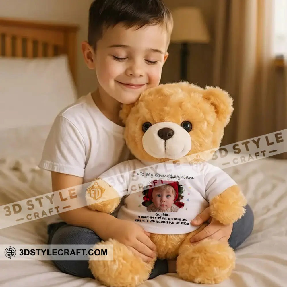 First Christmas Baby Personalized Teddy Bear Shirt Beige / 9’’ / No Graduate Teddy Bear Shirt