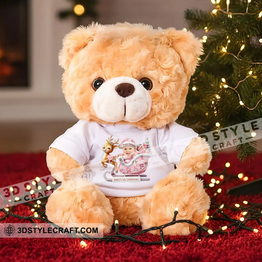 First Christmas Baby, Personalized Teddy Bear Shirt style option 4