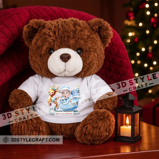 First Christmas Baby, Personalized Teddy Bear Shirt style option 3
