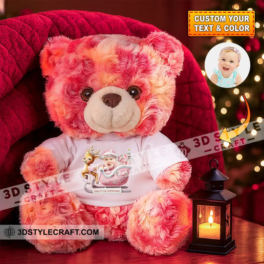 First Christmas Baby, Personalized Teddy Bear Shirt style option 1