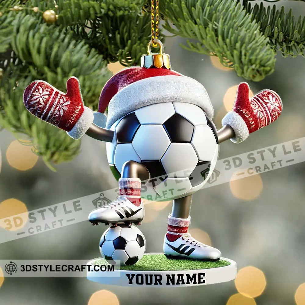 Football Ball Christmas Ornament Personalized