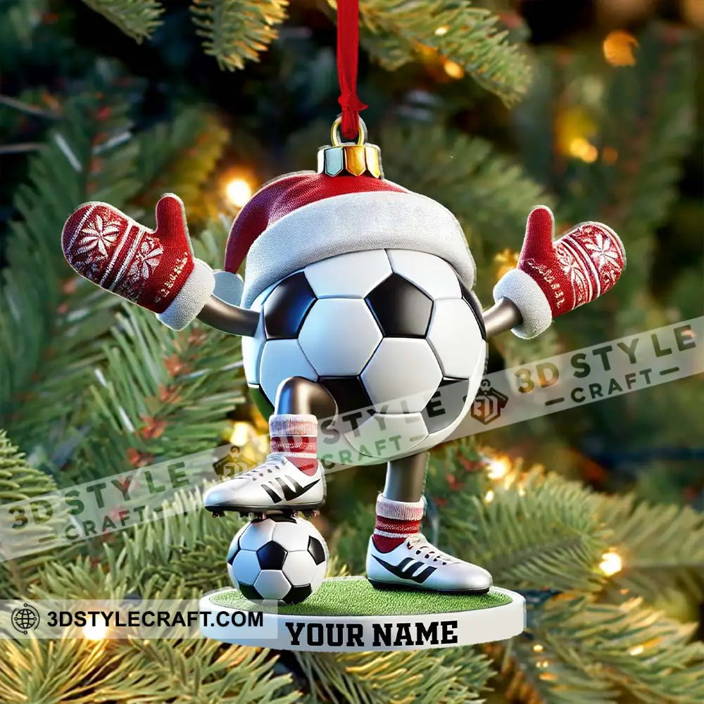 Football Ball Christmas Ornament Personalized