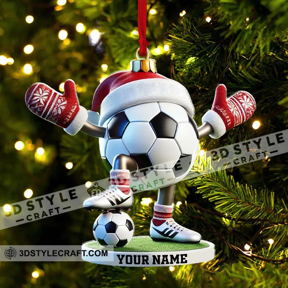 Football Ball Christmas Ornament Personalized