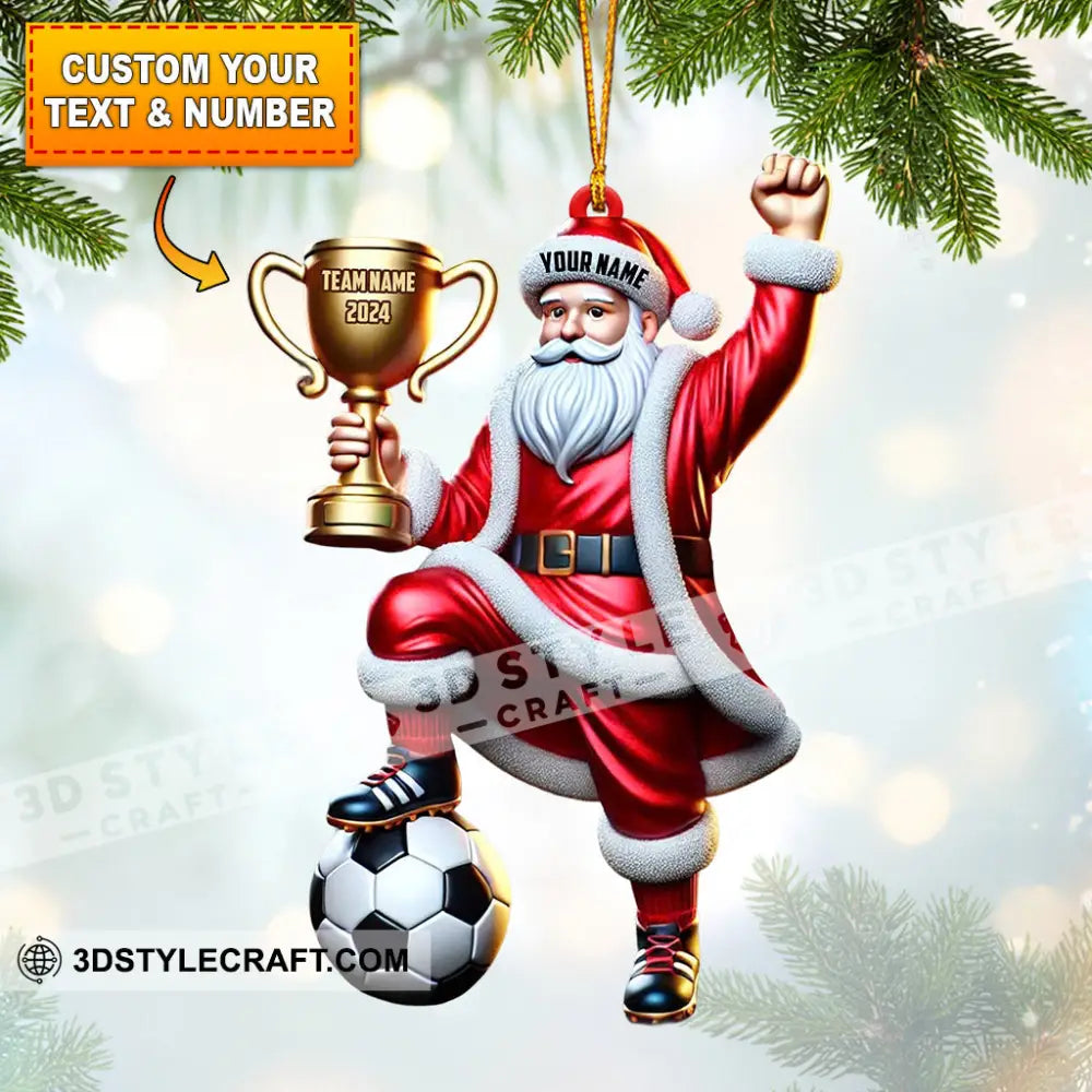 Champion Santa Christmas Ornament Personalized 3.54’’ / 1