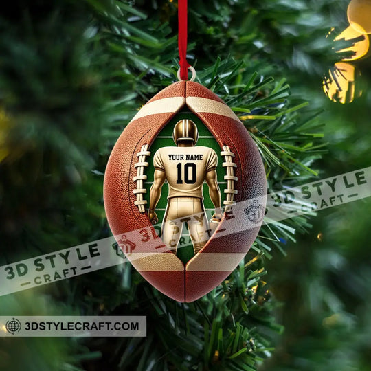 Football Christmas, Home Decor, Christmas Ornament, Personalized Ornament style option 4