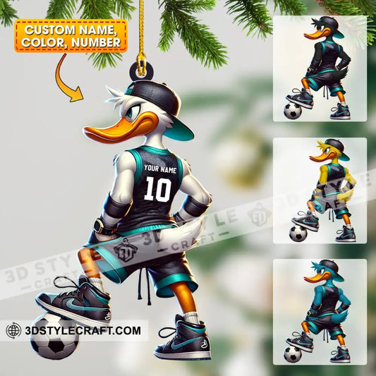 Football Duck Christmas Ornament Personalized 3.54’’ / 1