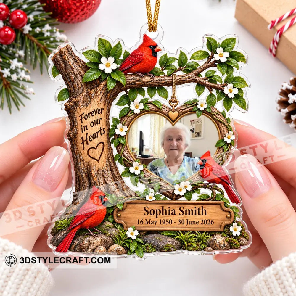 Forever In Our Heart Home Decor Christmas Ornament Personalized Ornament - Ornament
