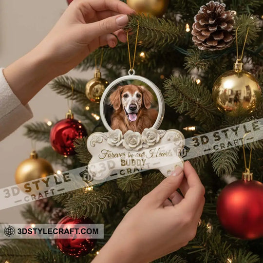 Forever In Our Hearts, Memorial Home Decor, Christmas Ornament, Personalized Ornament style option 4