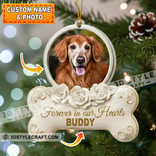 Forever In Our Hearts, Memorial Home Decor, Christmas Ornament, Personalized Ornament style option 1