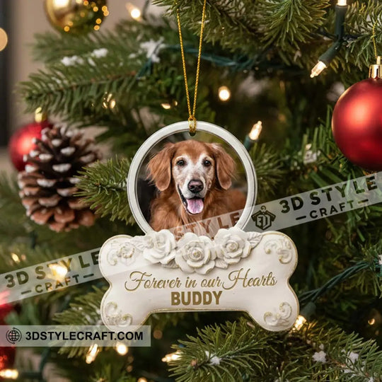 Forever In Our Hearts, Memorial Home Decor, Christmas Ornament, Personalized Ornament style option 3