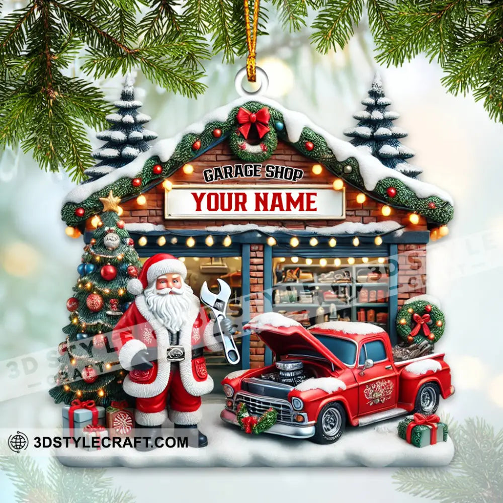 Garage Shop Home Decor Christmas Ornament Personalized