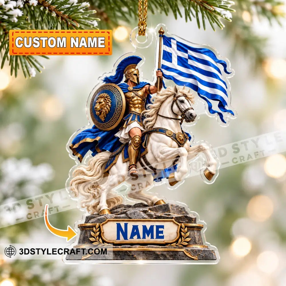 Greece Home Decor Christmas Ornament Personalized Ornament - 3.54’’ / 1 Ornament - Ornament
