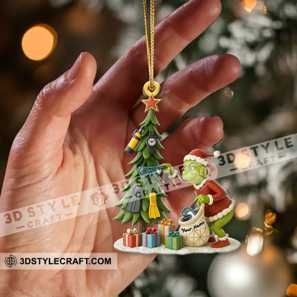 Grinch Christmas Tree Home Decor Christmas Ornament Personalized Ornament Ornament