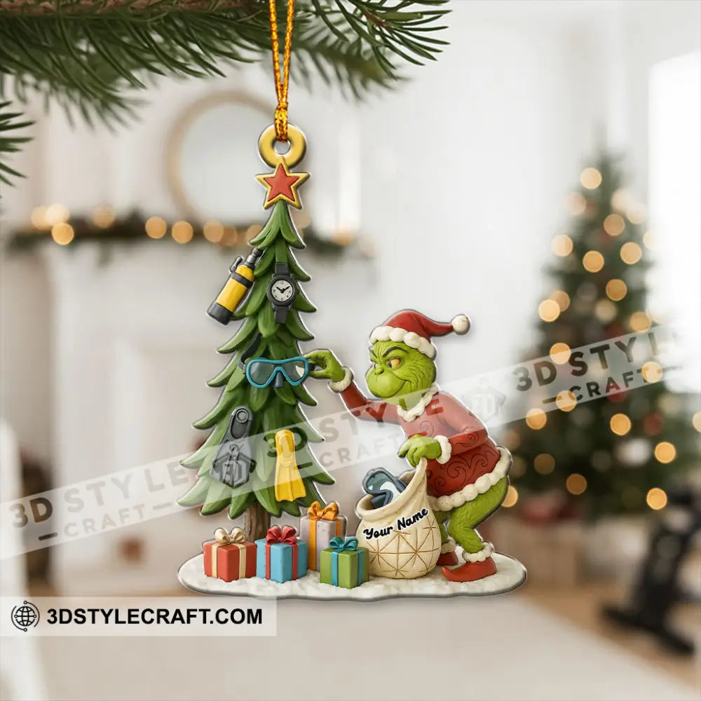 Grinch Christmas Tree Home Decor Christmas Ornament Personalized Ornament Ornament