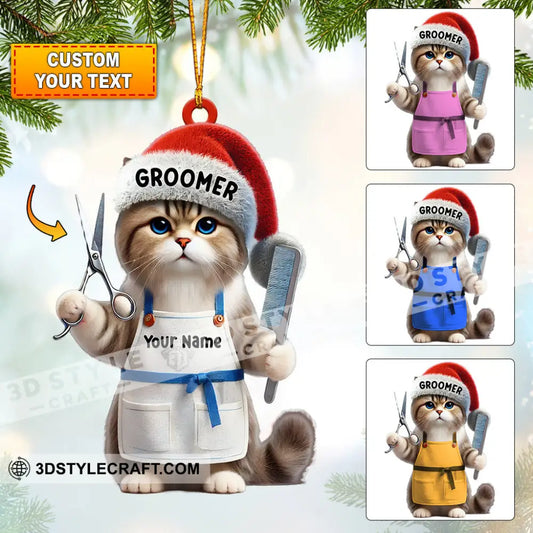 Groomer Cat Home Decor Christmas Ornament Personalized 3.54’’ / 1