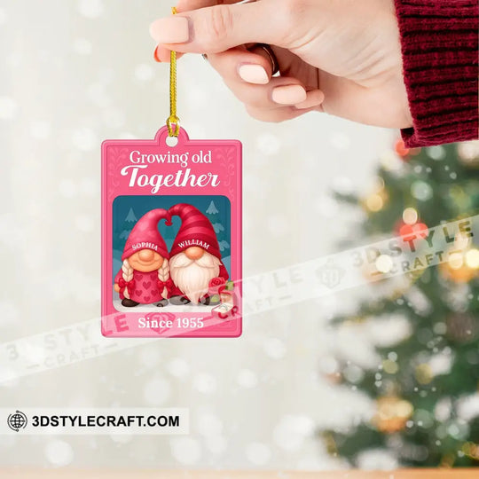 Growing Old Together Christmas, Home Decor, Christmas Ornament, Personalized Ornament style option 2