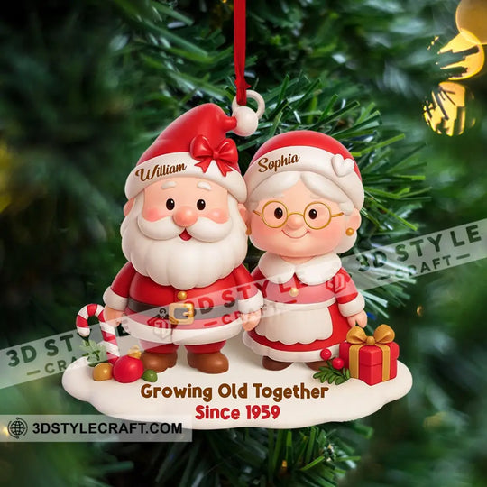 Growing Old Together Christmas, Home Decor, Christmas Ornament, Personalized Ornament style option 4