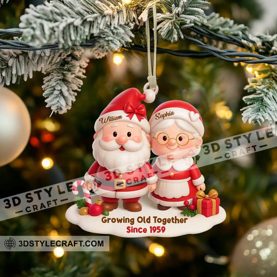Growing Old Together Christmas, Home Decor, Christmas Ornament, Personalized Ornament style option 3