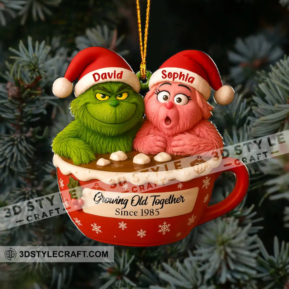 Growing Old Together Christmas Home Decor Christmas Ornament Personalized Ornament Ornament