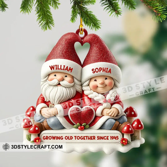 Growing Old Together Christmas, Home Decor, Christmas Ornament, Personalized Ornament style option 2