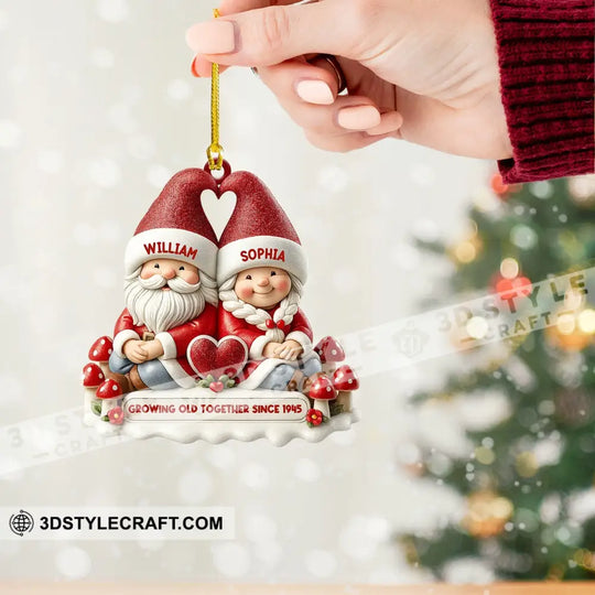 Growing Old Together Christmas, Home Decor, Christmas Ornament, Personalized Ornament style option 3