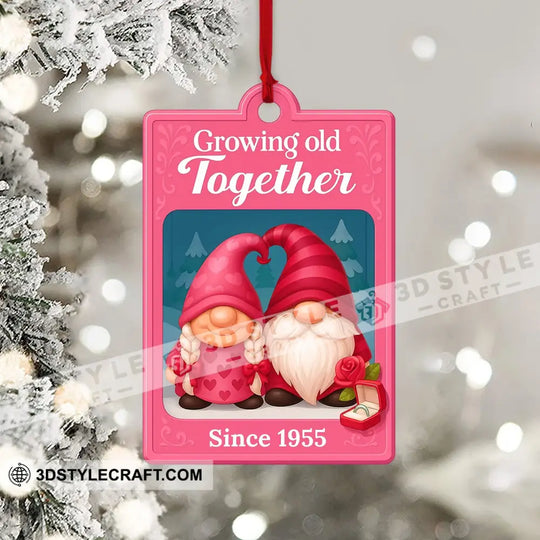 Growing Old Together Christmas, Home Decor, Christmas Ornament, Personalized Ornament style option 4