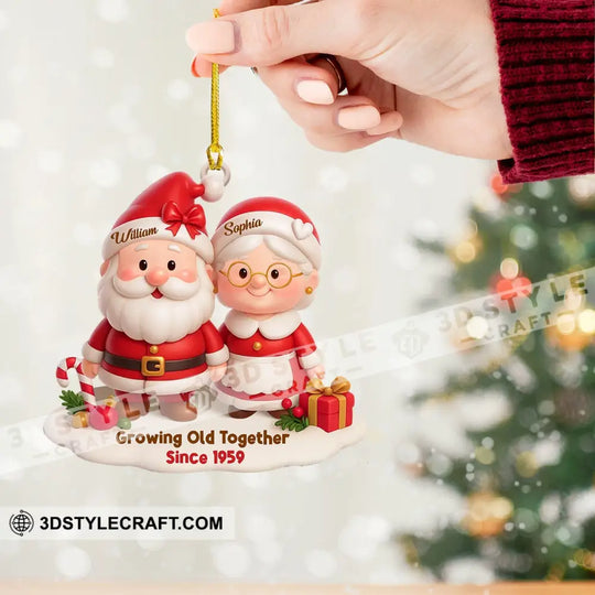 Growing Old Together Christmas, Home Decor, Christmas Ornament, Personalized Ornament style option 2