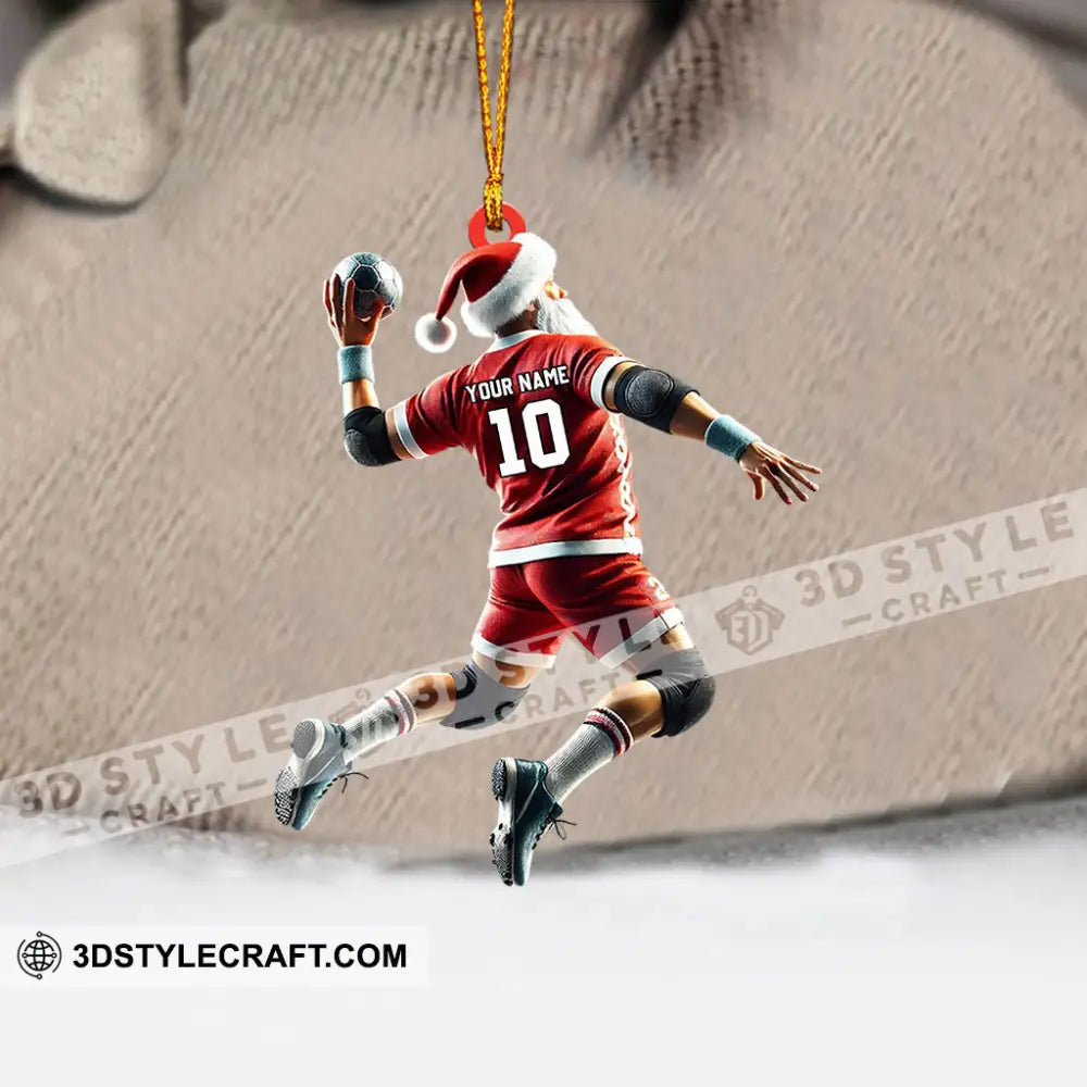 Handball Santa Home Decor Christmas Ornament Personalized