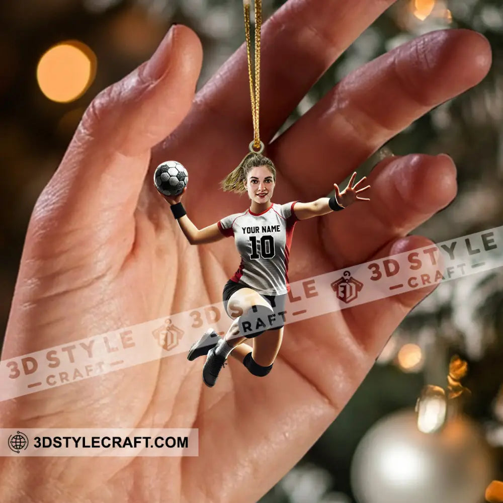 Handball Woman Decor Christmas Ornament Personalized