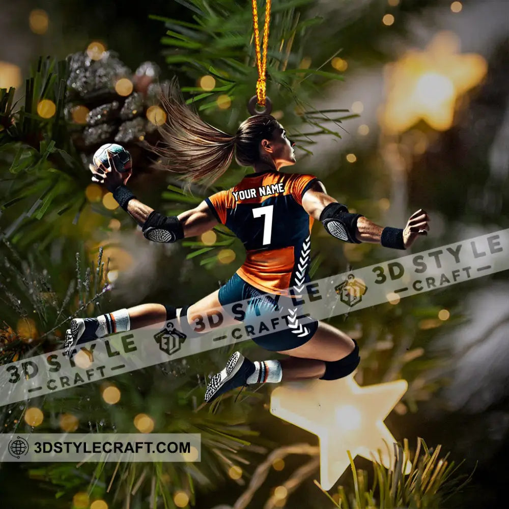 Handball Woman Home Decor Christmas Ornament Personalized