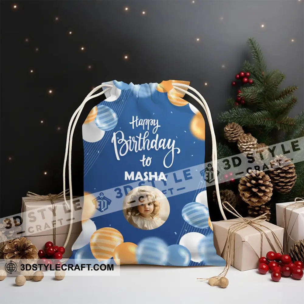 Happy Birthday To Personalized Christmas String Bag