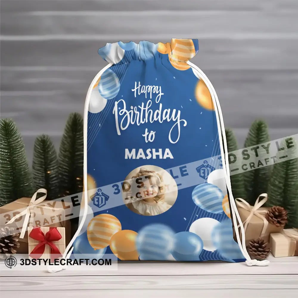 Happy Birthday To Personalized Christmas String Bag