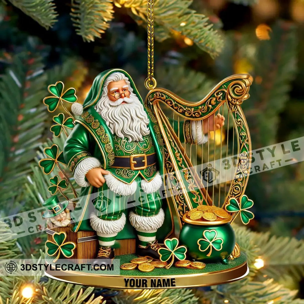 Harp Patrick Day Home Decor Christmas Ornament Personalized