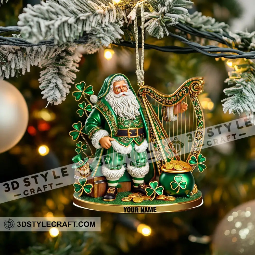 Harp Patrick Day Home Decor Christmas Ornament Personalized