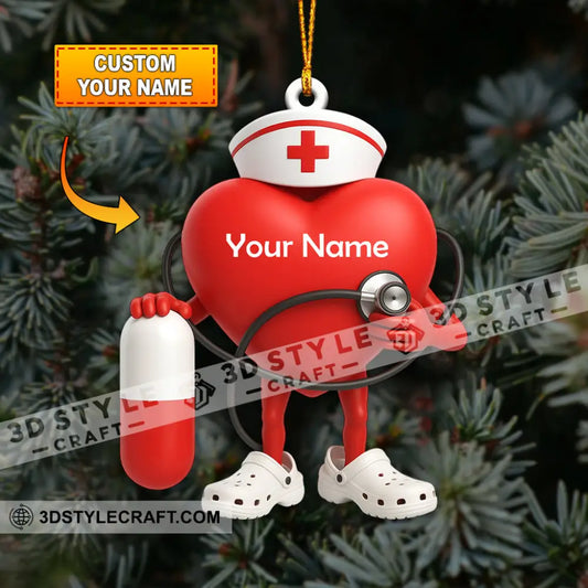 Healthcare Staff Home Decor Christmas Ornament Personalized Ornament 3.54’’ / 1 Ornament Ornament