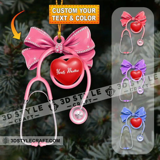 Healthcare Staff Home Decor, Christmas Ornament, Personalized Ornament style option 1