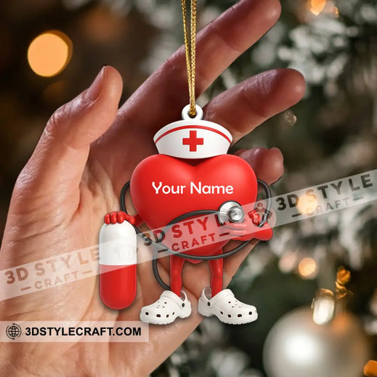 Healthcare Staff Home Decor, Christmas Ornament, Personalized Ornament style option 2