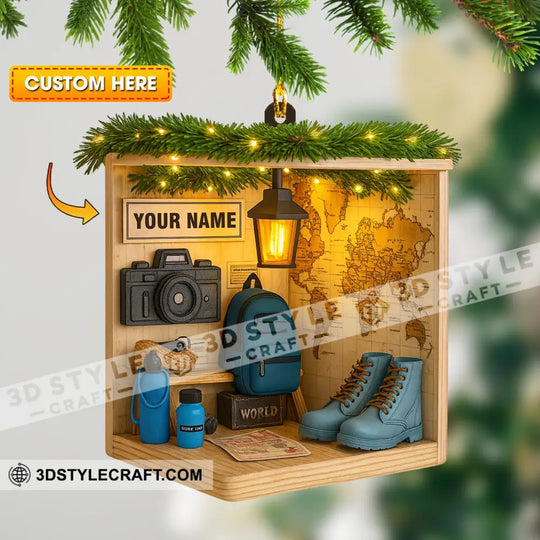 Hiking Corner, Home Decor, Christmas Ornament, Personalized Ornament style option 1