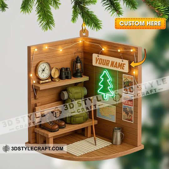 Hiking Corner, Home Decor, Christmas Ornament, Personalized Ornament style option 1