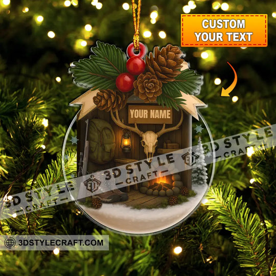 Hiking Santa House, Home Decor, Christmas Ornament, Personalized Ornament style option 1