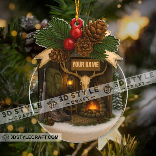 Hiking Santa House, Home Decor, Christmas Ornament, Personalized Ornament style option 3