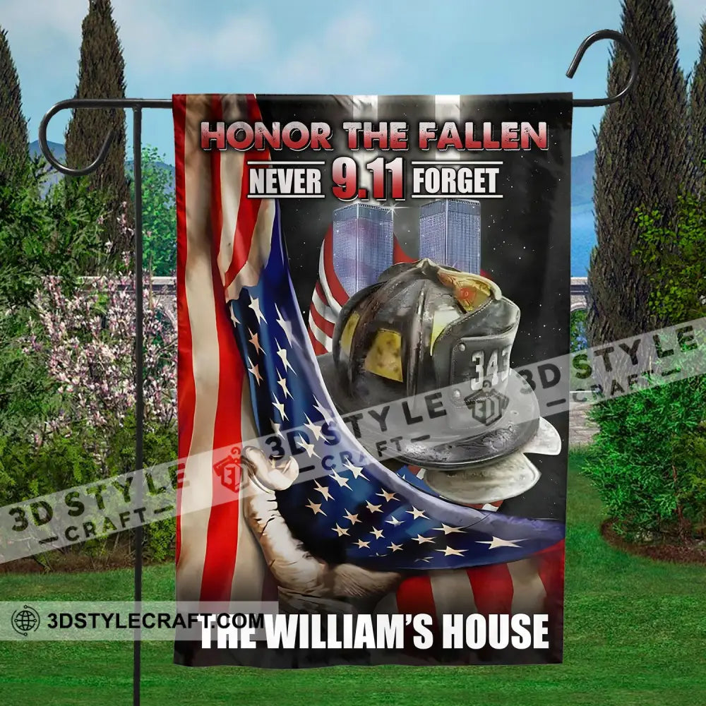 Honor The Fallen Never 9.11 Forget - Custom Name Flag