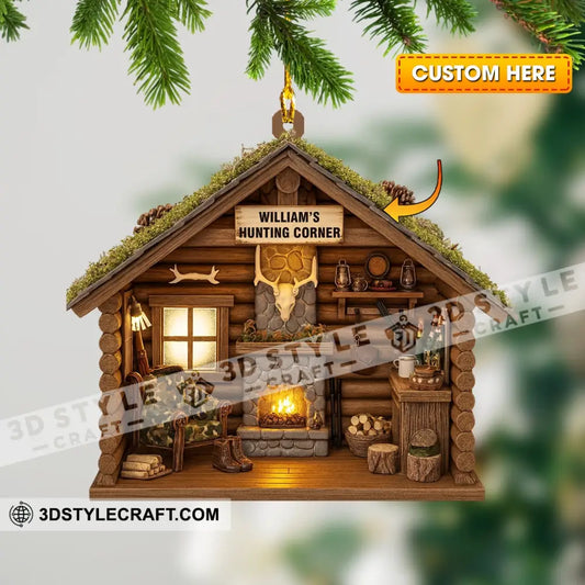 Hunting Corner Home Decor Christmas Ornament Personalized Ornament 3.54’’ / 1 Ornament Ornament