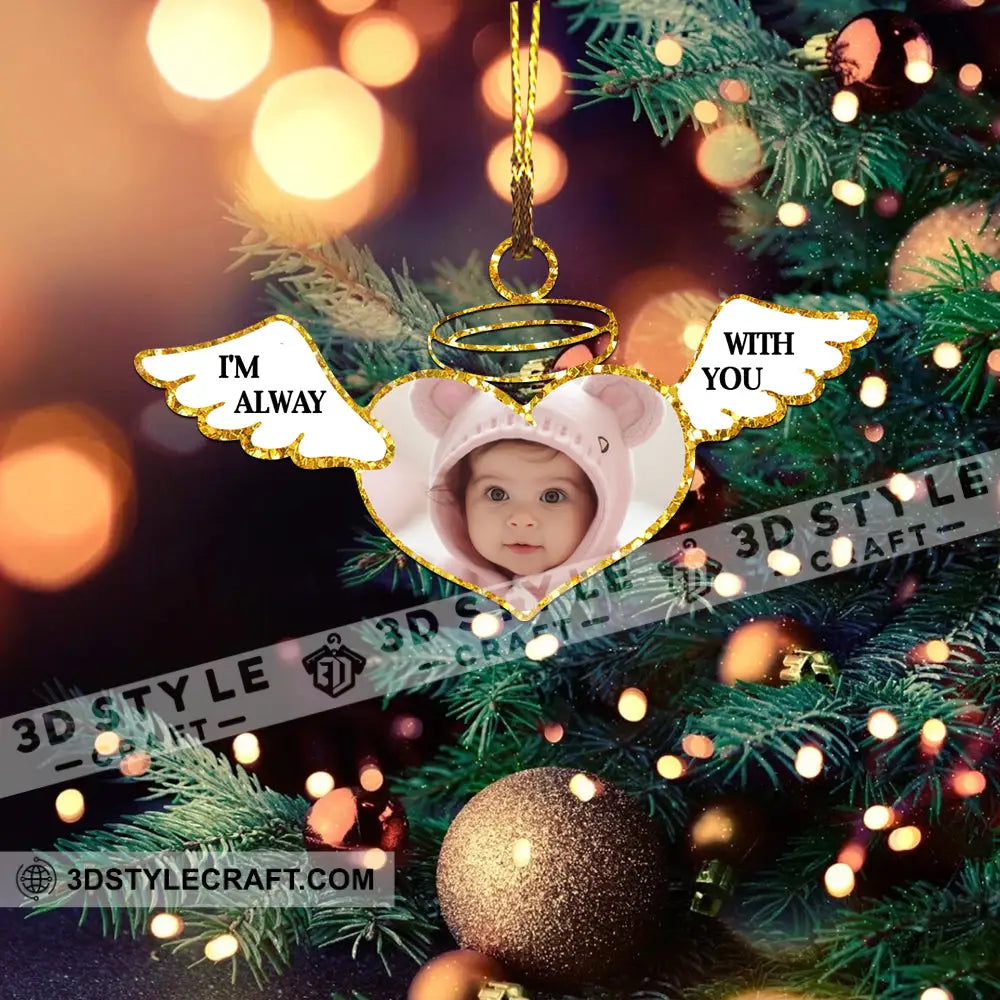 I Always With You Christmas Memorial Gift - Personalized Acrylic Ornament For Family