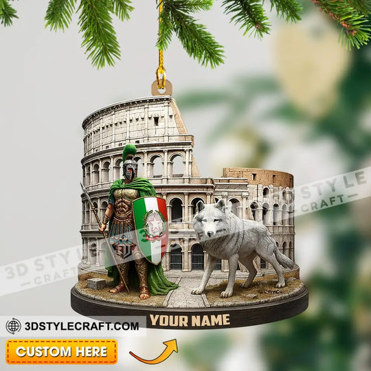 Italy, Home Decor, Christmas Ornament, Personalized Ornament style option 1