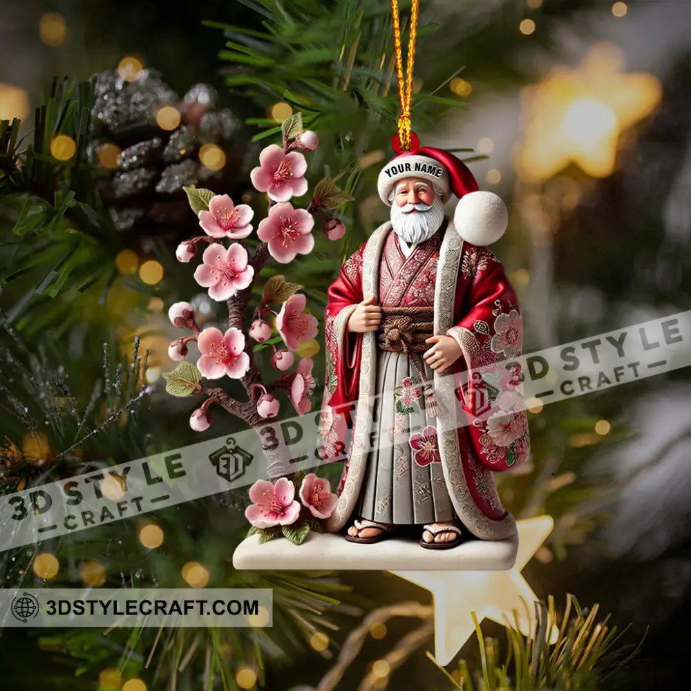 Japanese Santa Home Decor Christmas Ornament Personalized