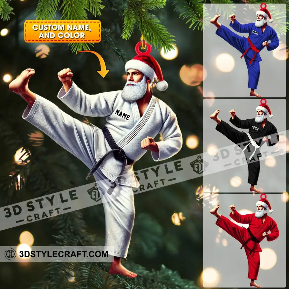 Karate Santa Ornament Personalized 3.54’’ / 1