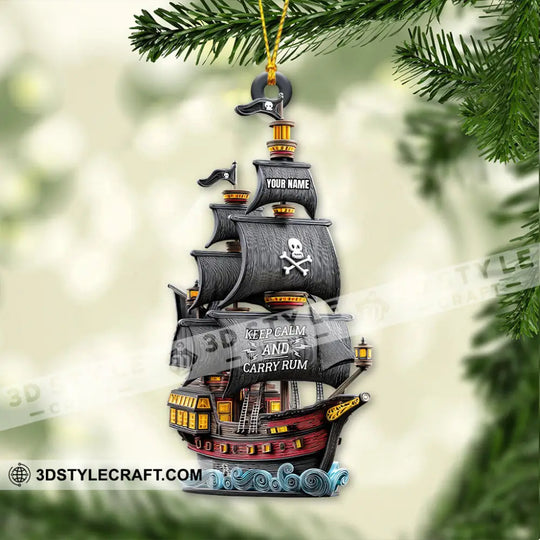 Keep Calm And Carry Rum, Home Decor, Christmas Ornament, Personalized Ornament style option 3
