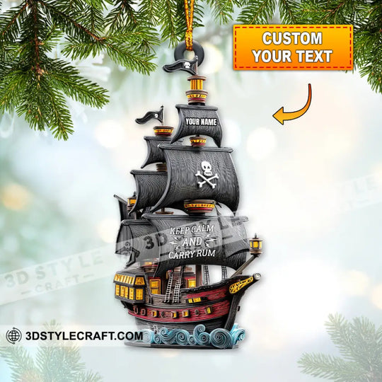 Keep Calm And Carry Rum, Home Decor, Christmas Ornament, Personalized Ornament style option 1
