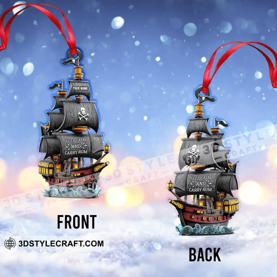 Keep Calm And Carry Rum, Home Decor, Christmas Ornament, Personalized Ornament style option 4